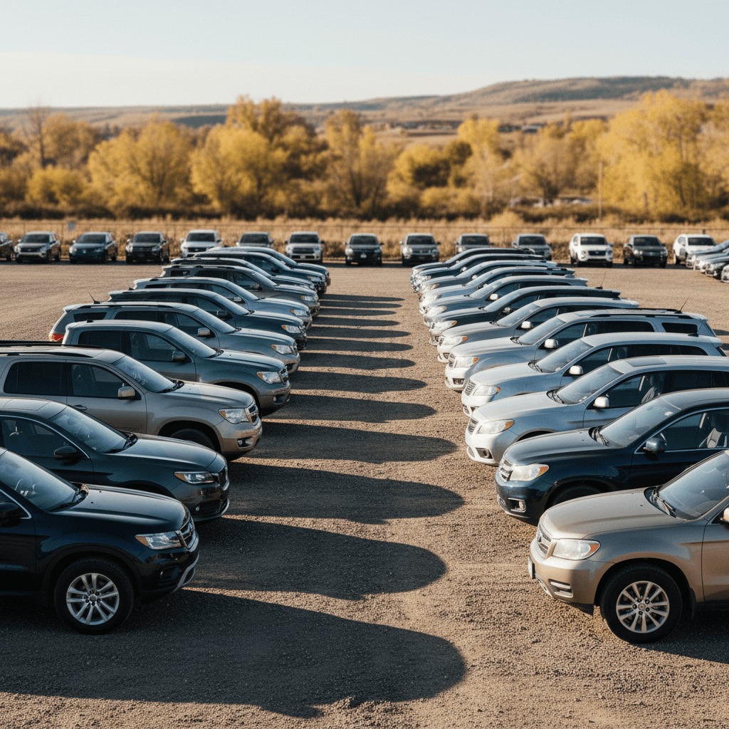 Multiple vehicles on the lot