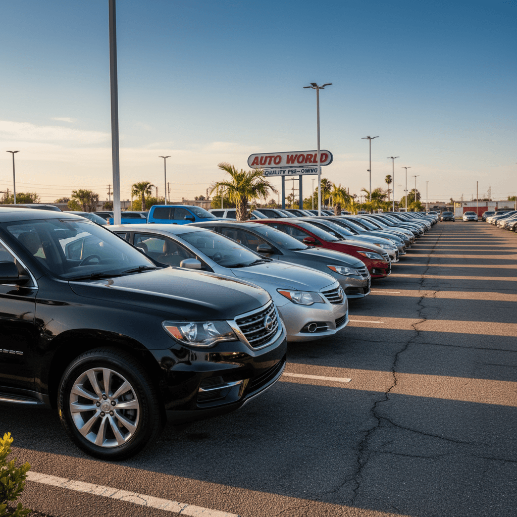 Wide selection - row of pre-owned vehicles